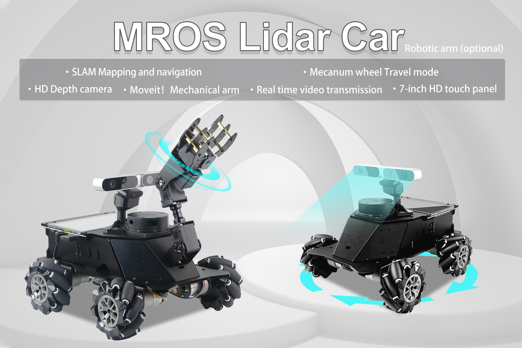 Unleash the Future of Robotics: Meet the MROS Lidar Robot Car with Robotic Arm
