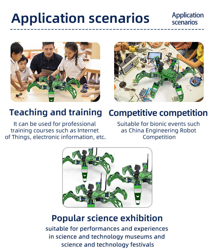 J1 bionic smart hexapod robot for Jetson Nano programming application scenrios