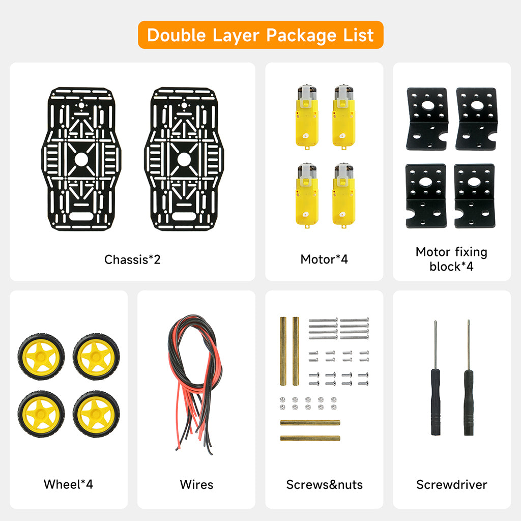 4WD Smart Robot Car Chassis Kits Aluminum Alloy TT Motor Robot Car DIY Projects | XiaoR GEEK