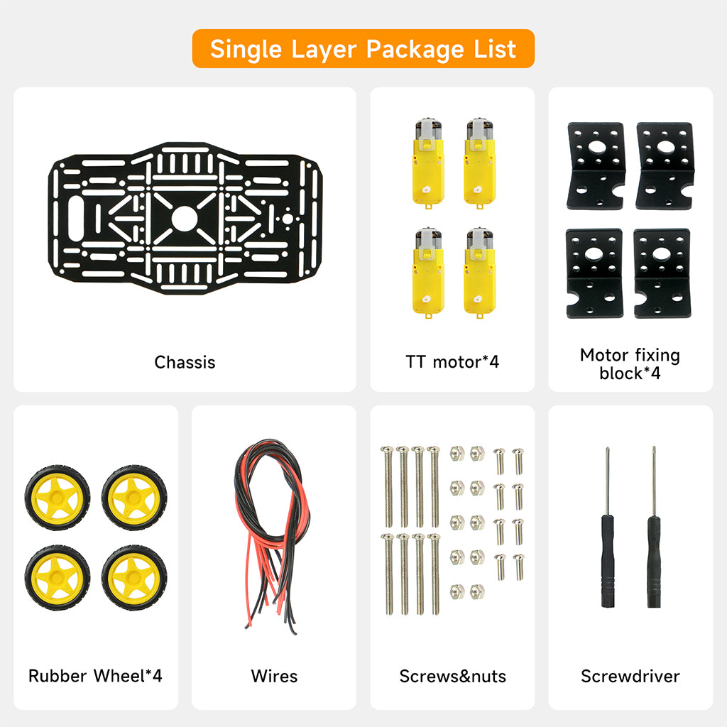 4WD Smart Robot Car Chassis Kits Aluminum Alloy TT Motor Robot Car DIY Projects | XiaoR GEEK