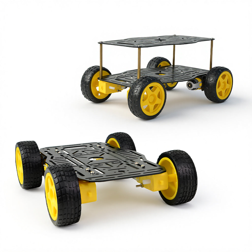 XiaoR GEEK 4WD Programmierbares Roboter-Chassis-Kit mit 4 TT-Motorunterstützung für Arduino/Raspberry PI 4B