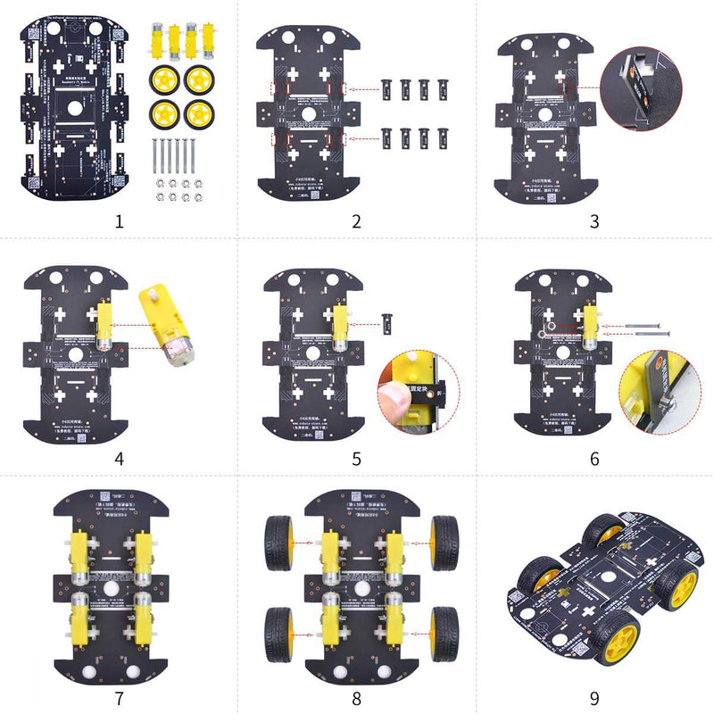 The chassis assemble steps.