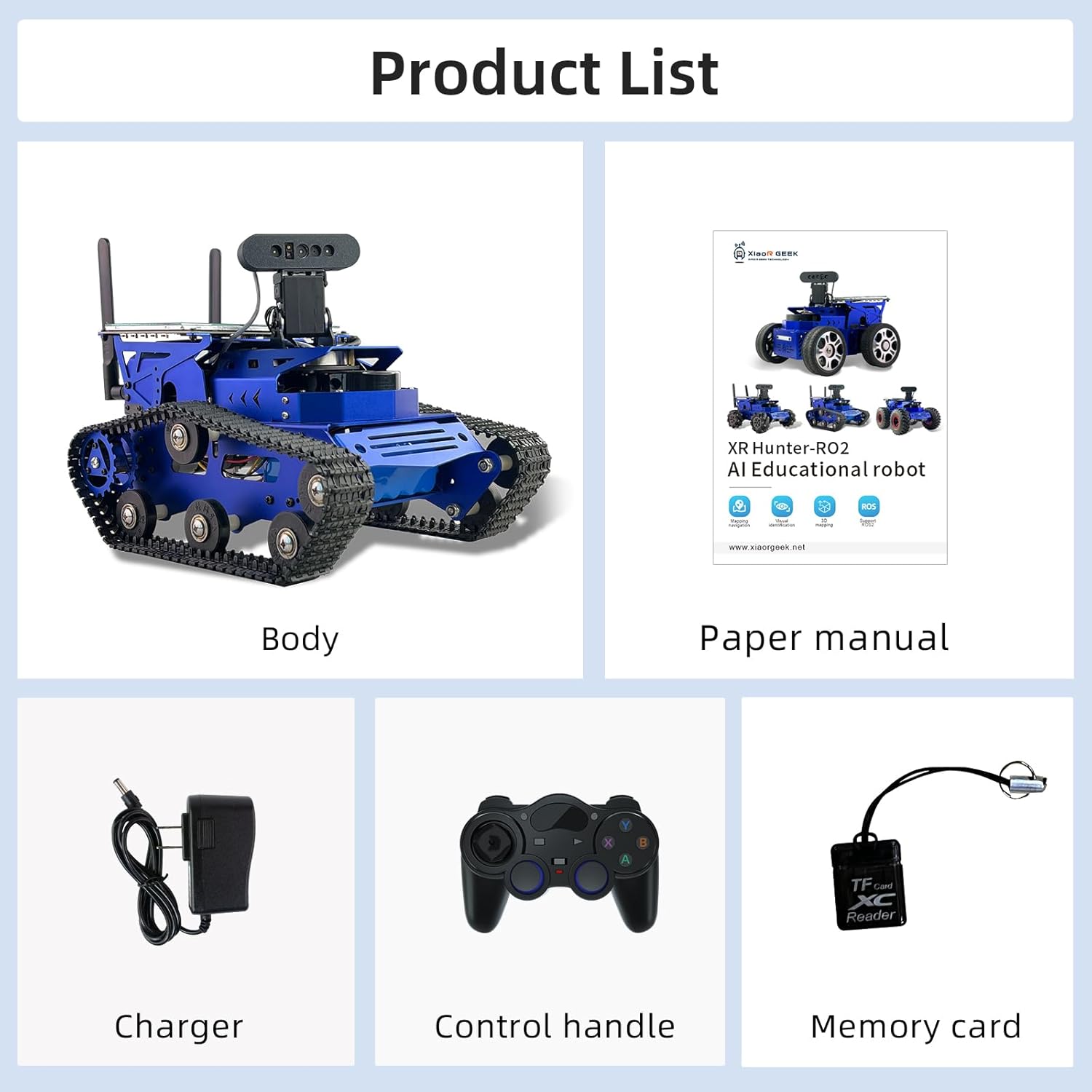 Jetson Nano AI Vision Robot Kit with Lidar ROS2 Mapping Navigation Obstacle Avoidance Tank Car, 7in Touch Screen Depth Camera for Teens Adults Electronics Project(with Jetson Nano 4GB) - XiaoR GEEK