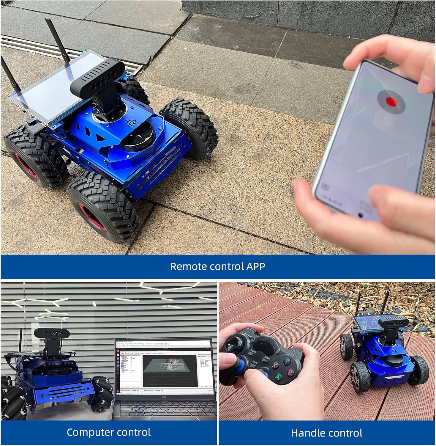 Jetson Nano AI Vision Robot Kit with Lidar ROS2 Mapping Navigation Obstacle Avoidance Tank Car, 7in Touch Screen Depth Camera for Teens Adults Electronics Project(with Jetson Nano 4GB) - XiaoR GEEK