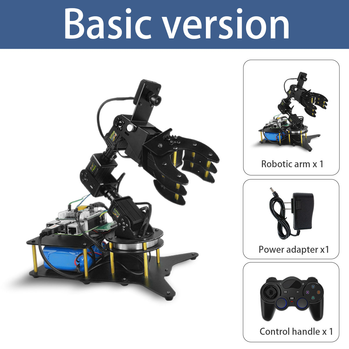Raspberry pi4B4G 6DOTPI AI vision programmable robotic arm basic_ver