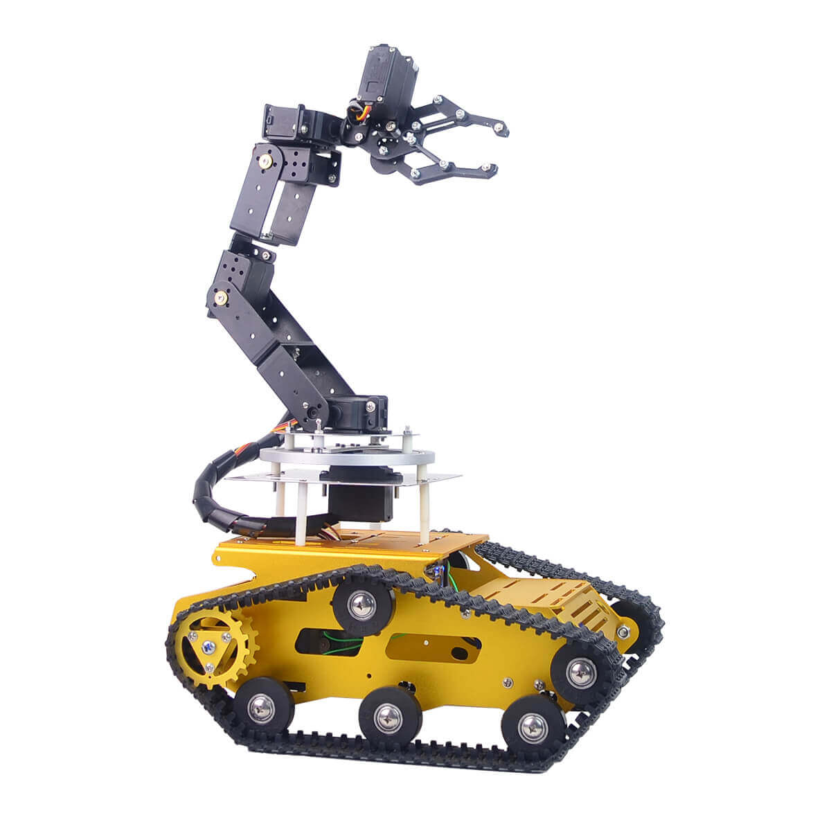 6 DOF Robot Arm Programmable Smart Robot Tank Car