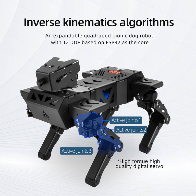 XiaoR GEEK ESP32 Bionic Programmable Smart STEM Educational Robot Dog Kits inverse kinematics algorithms