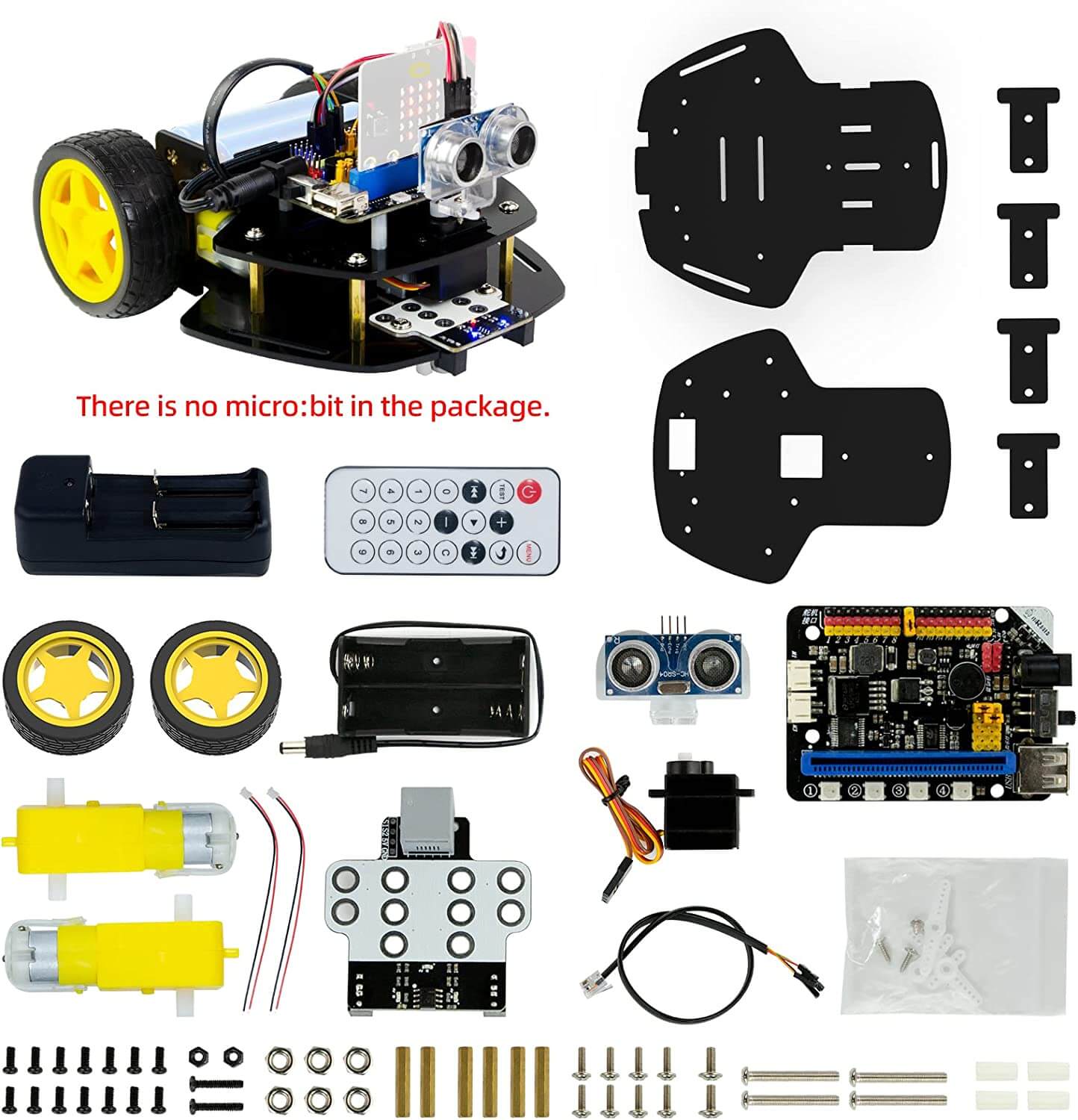 XiaoR GEEK K12 STEM Educational DBit programmable robot car kits with micro:bit Graphical programming - XiaoR GEEK