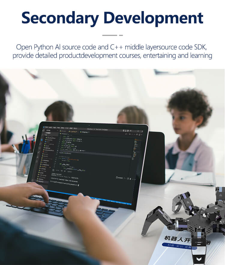 XiaoR GEEK ESP32 Bionic Hexapod Robot STEM educational science programmable AI smart robot development kits - XiaoR GEEK