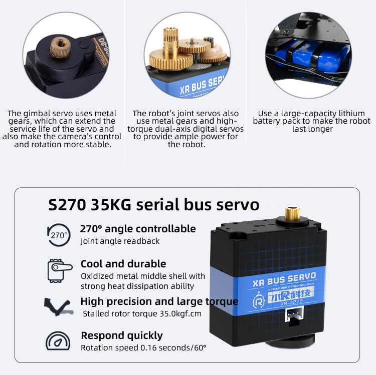 J1 bionic smart hexapod robot for Jetson Nano programming S270 35KG serial bus servo