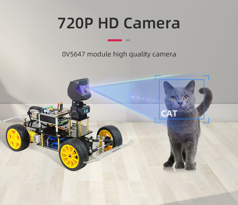 Raspberry Pi 4B 4G smart self driving donkey car with 720P HD camera moudlue