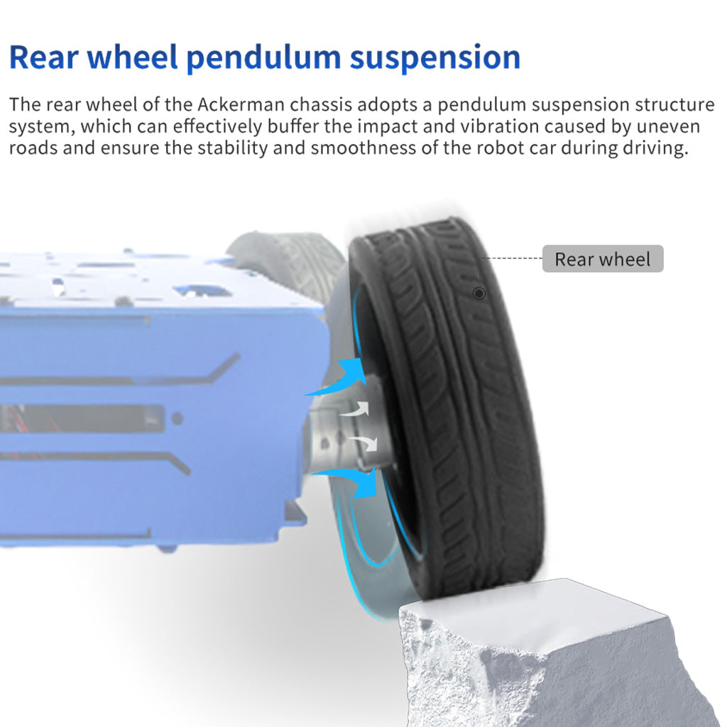 XiaoR GEEK Smart Robot Chassis Mecanum Ackerman 4 wheel Track differential Robotic Platform for Jetson Nano Raspberry pi 5 4B Arduino DIY Projects Teens Adults - XiaoR GEEK