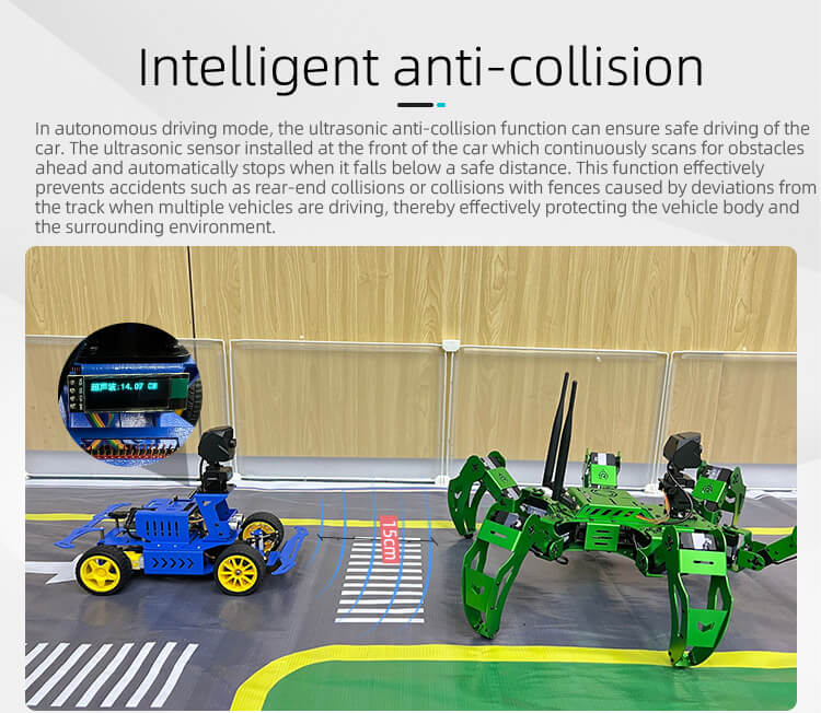 XR-F3 self-driving programmable smart car with Raspberry Pi has intelligent anti-collision