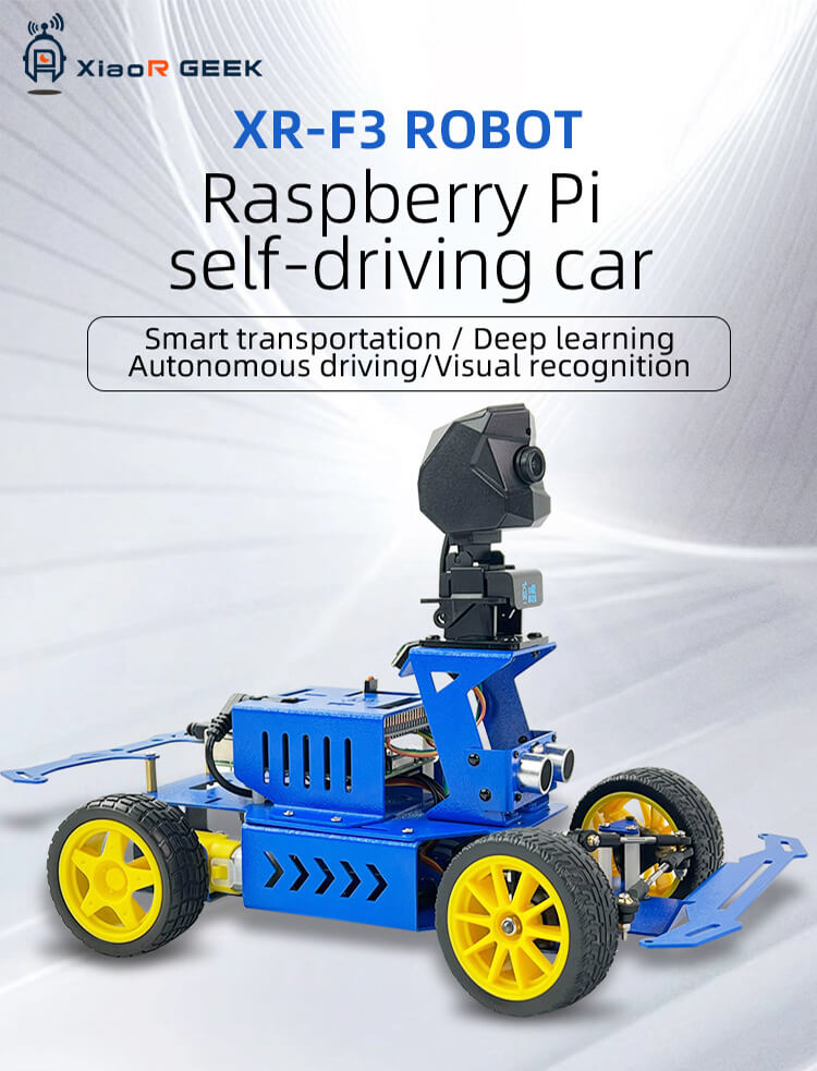 XR-F3 self-driving programmable smart car with Raspberry Pi:smart transportation/deep learning/autonomous driving/visual recognition