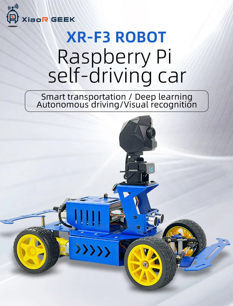 XR-F3 self-driving programmable smart car with Raspberry Pi：smart transportation/deep learning/autonomous driving/visual recognition