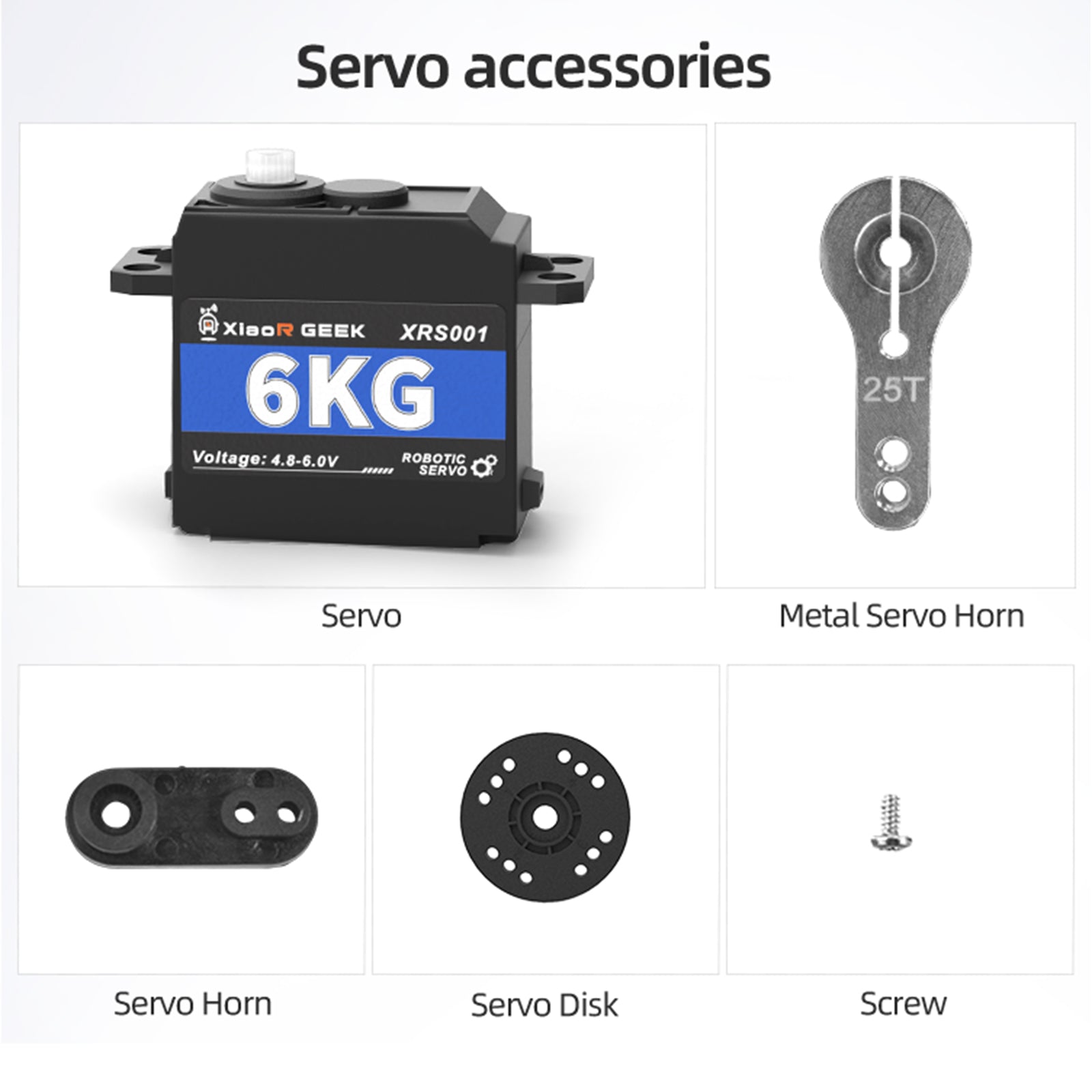 XiaoR Geek 6KG 15KG Digital Servo Motor High Torque Motor for RC Model DIY, Robotic DIY