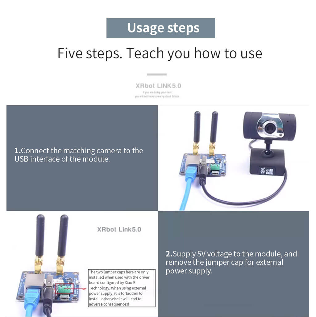 Dual antenna WiFi image transmission module Openwrt7620 routing XRbot-Link5.0 - XiaoR GEEK