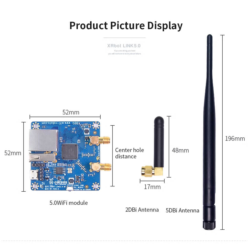 Dual antenna WiFi image transmission module Openwrt7620 routing XRbot-Link5.0 - XiaoR GEEK