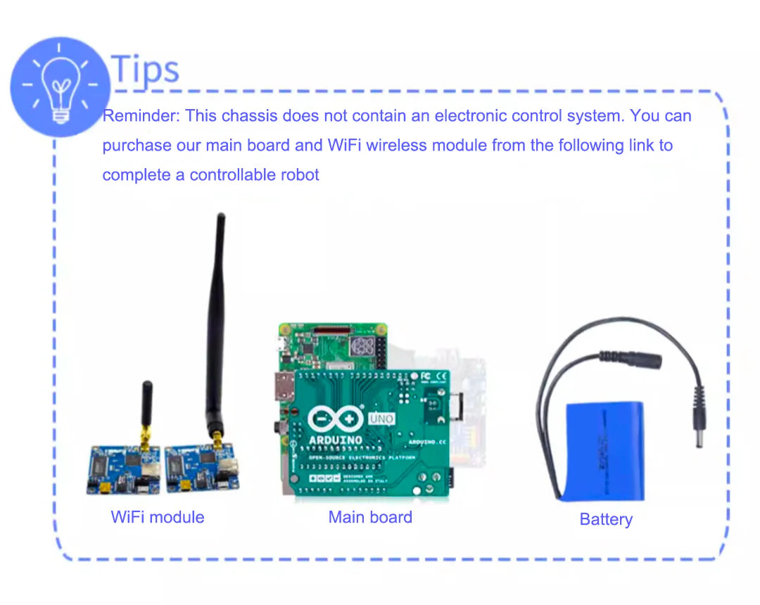 XiaoR GEEK TH tank chassis compatiable for Arduino/Raspberry pi - XiaoR GEEK