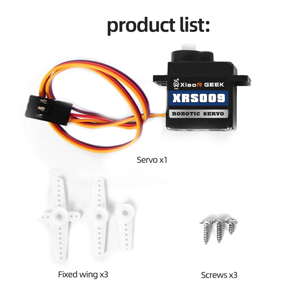 XiaoR Geek 9G servo gimbal smart car robot DIY anti-blocking and anti-sweeping gear belt protection small servo