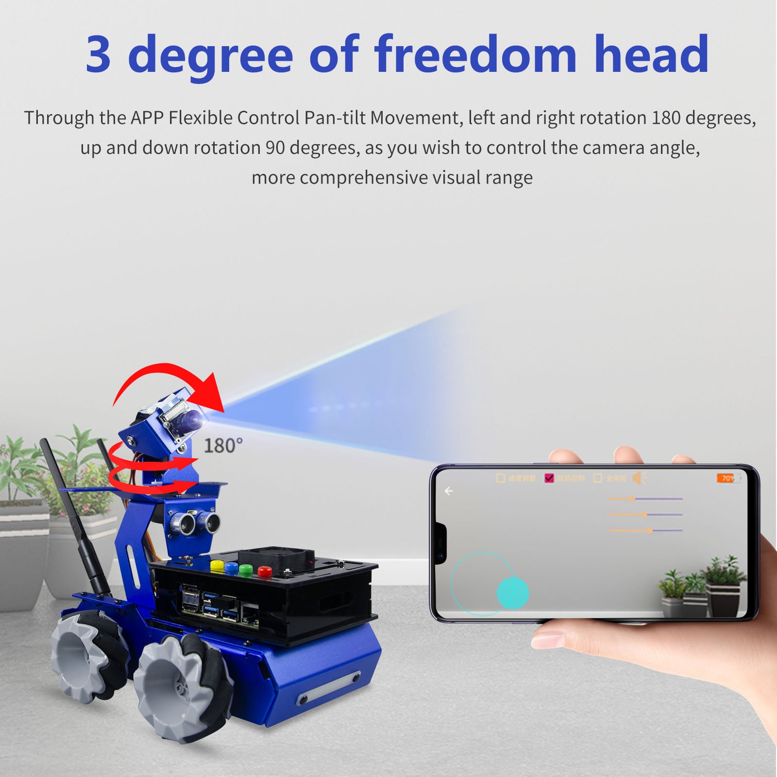 Jetson nano Jet2.0 programmable AI robot car with 3 DOF camera