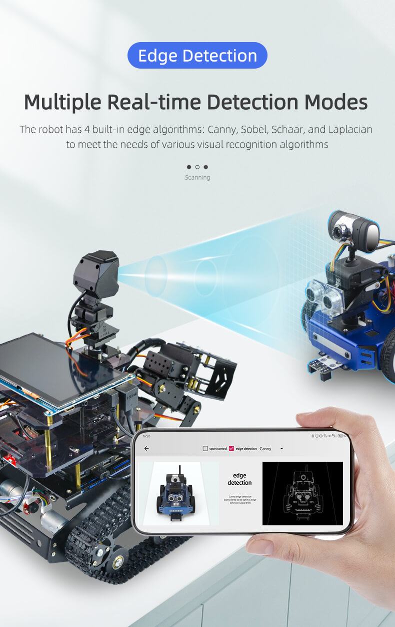 XiaoR Geek Jetson Nano AI Robot Kit with Rplidar A2 Radar ROS programmable Smart Tank Car (Included Jetson Nano 4GB)