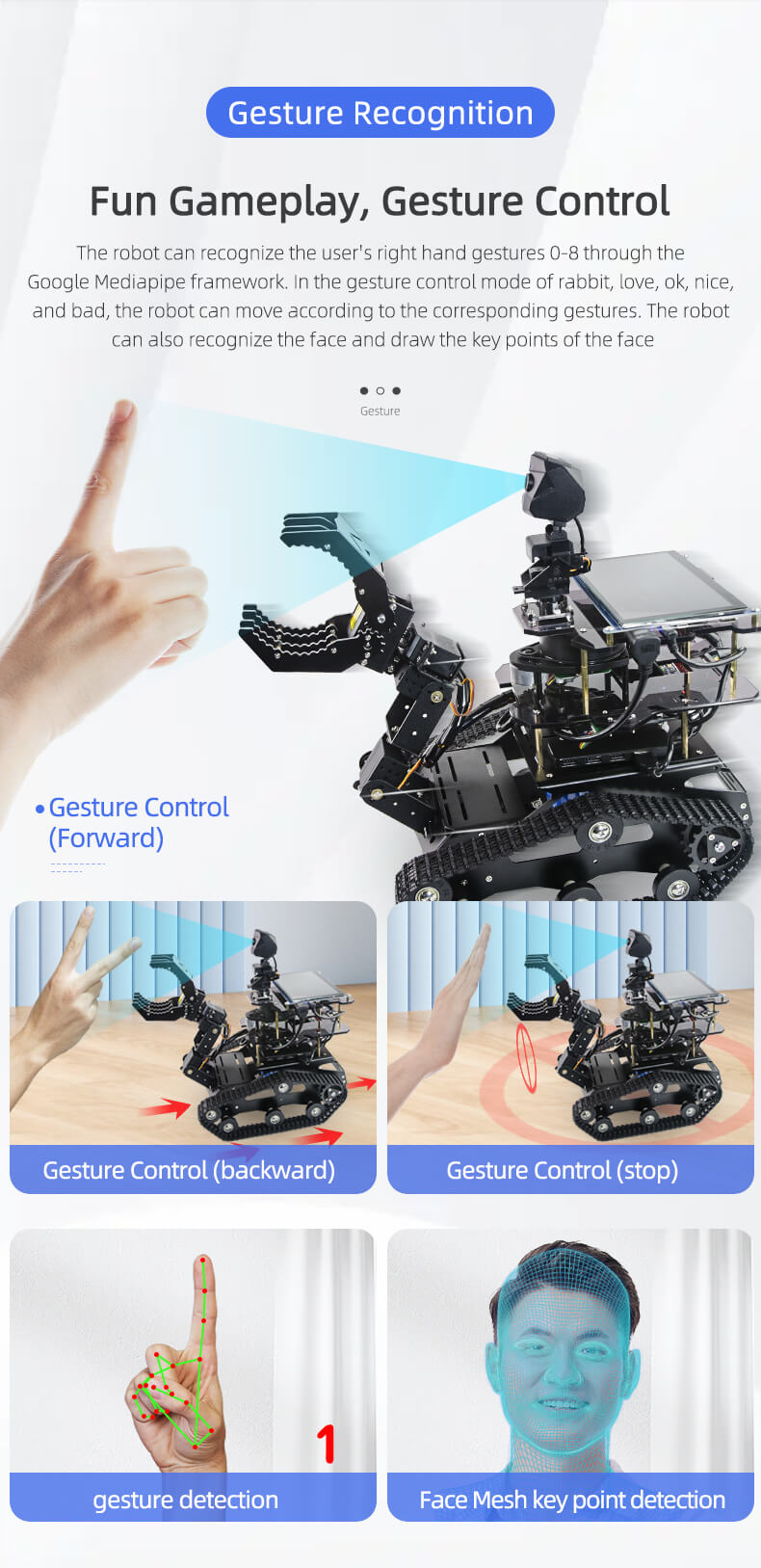 Jetson Nano ROS SLAM Lidar robot car has fun gameplay, geature control