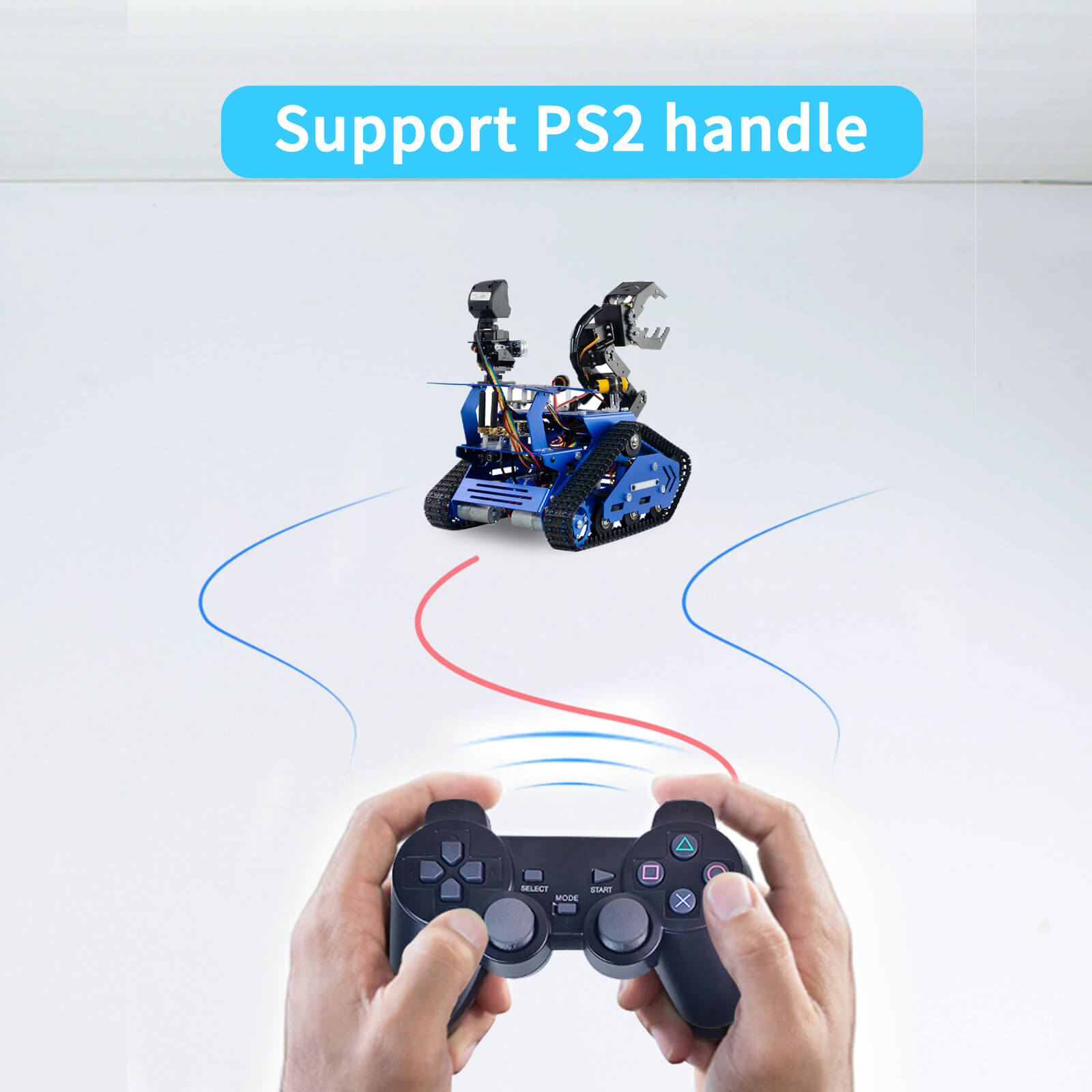 TH-X crawler-type video smart robot car compatible with Arduino/STM32/ Raspberry Pi - XiaoR GEEK