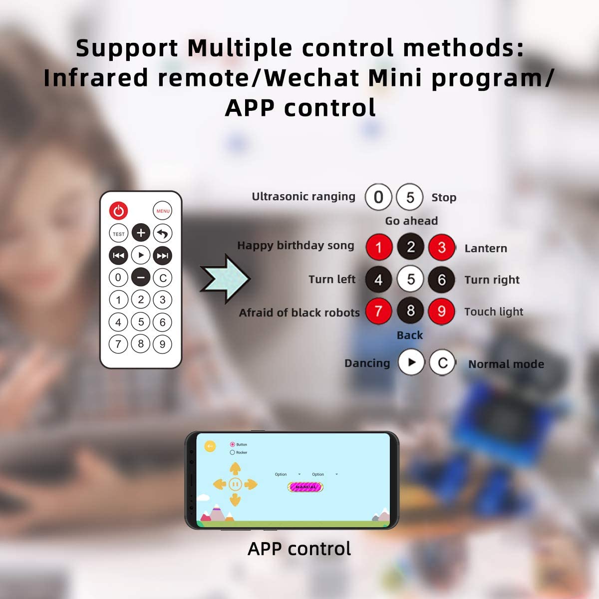 micro:bit Happybot K12 stem educational robot kit support multi control method