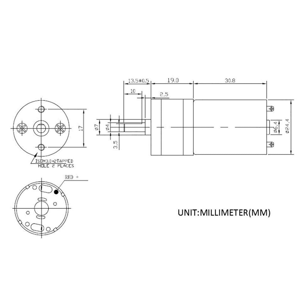 motor diameter diagram