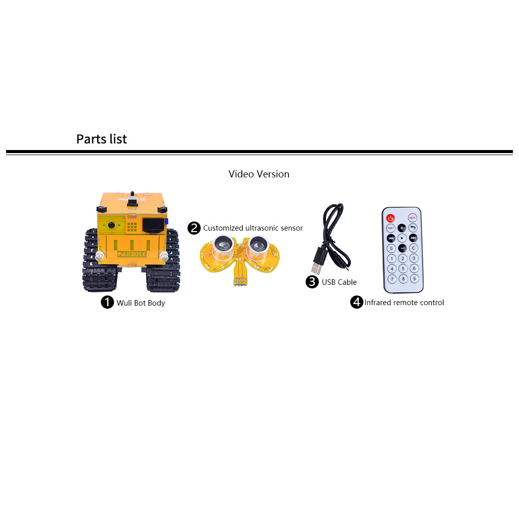 wulibot stem educational kit packing list