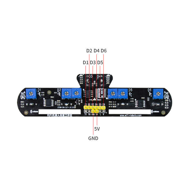 6-channel infrared patrol module, obstacle avoidance sensor for Smart car robot