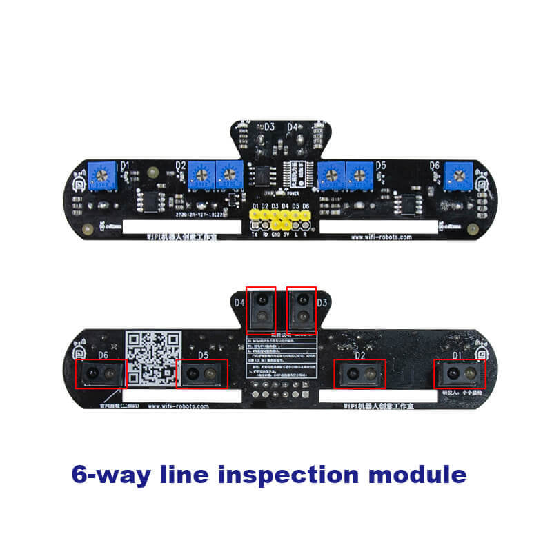 6-channel infrared patrol module, obstacle avoidance sensor for Smart car robot