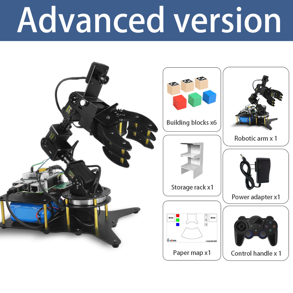 Raspberry pi4B4G 6DOTPI AI vision programmable robotic arm advanced_ver