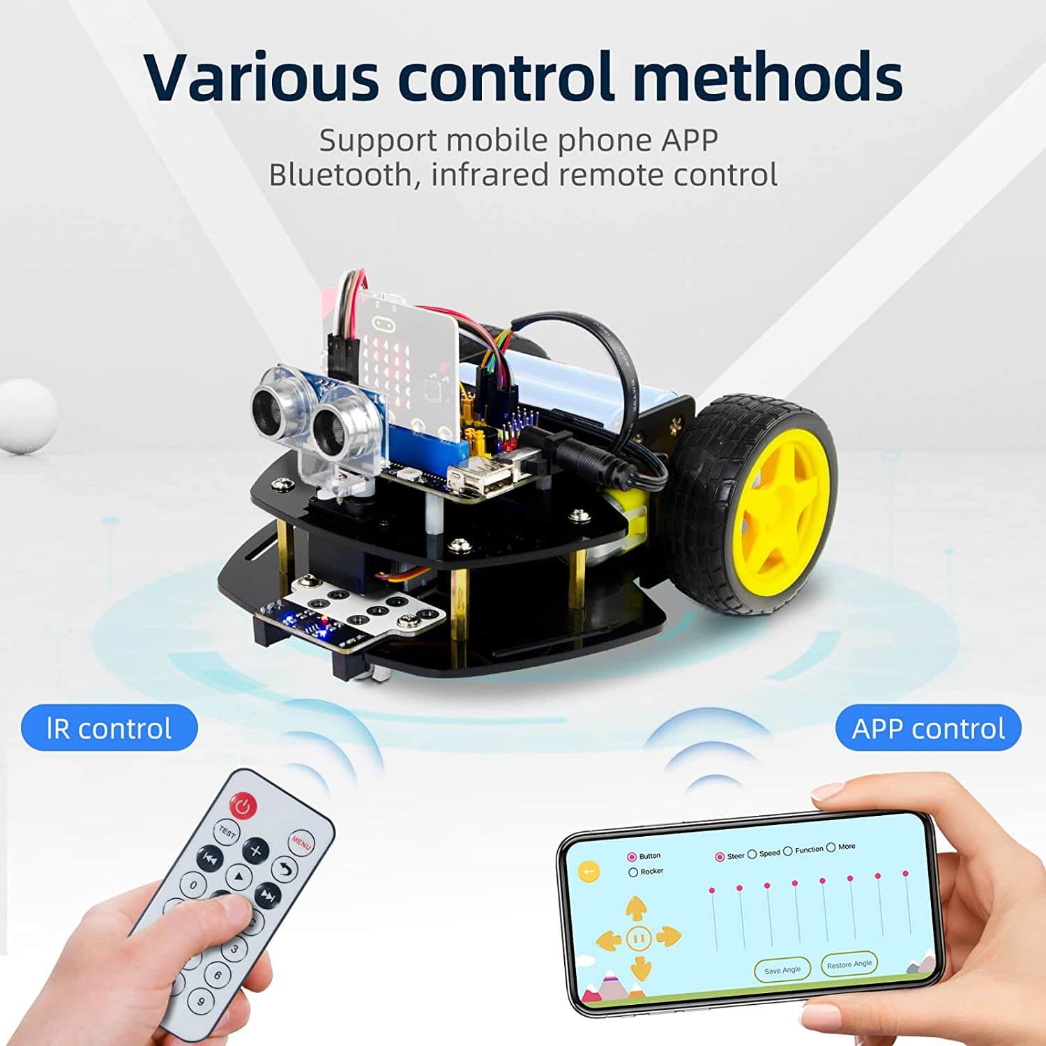 XiaoR GEEK K12 STEM Educational DBit programmable robot car kits with micro：bit Graphical programming