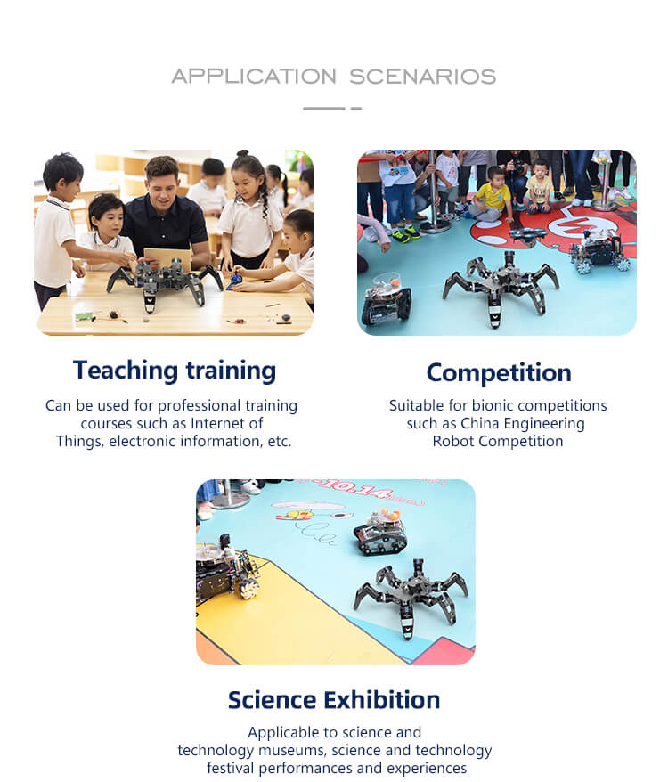 XiaoR GEEK ESP32 Bionic Hexapod Robot STEM Bildungswissenschaft programmierbare KI-Entwicklungskits für intelligente Roboter