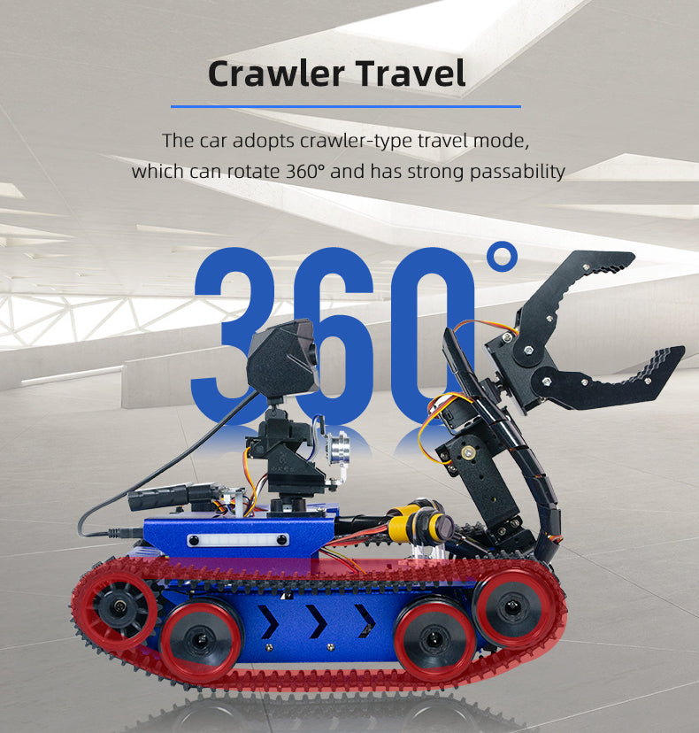 XiaoR GEEK GFS-X crawler-type AI programmable robot car with Raspberry