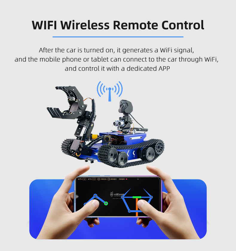 XiaoR GEEK GFS-X crawler-type AI programmable robot car with Raspberry