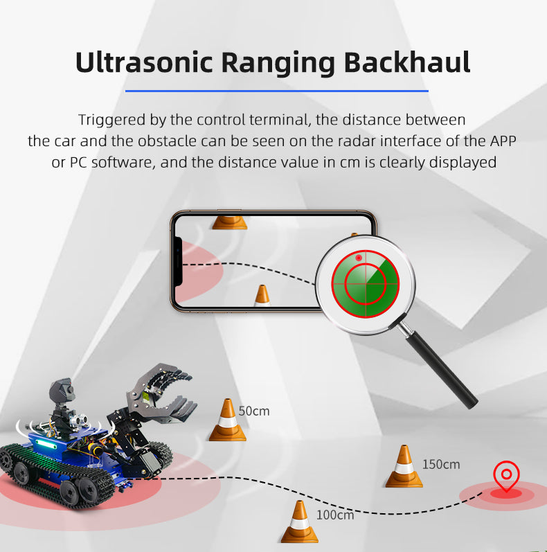 XiaoR GEEK GFS-X crawler-type AI programmable robot car with Raspberry Pi4B4G development kits