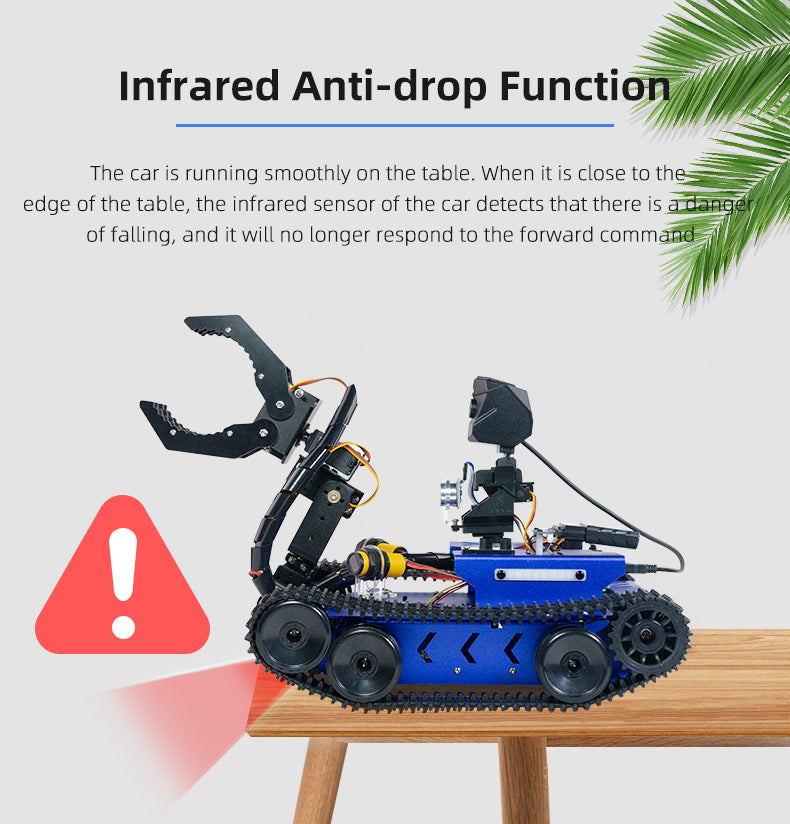 XiaoR GEEK GFS-X crawler-type AI robot car with Raspberry Pi for learning programming