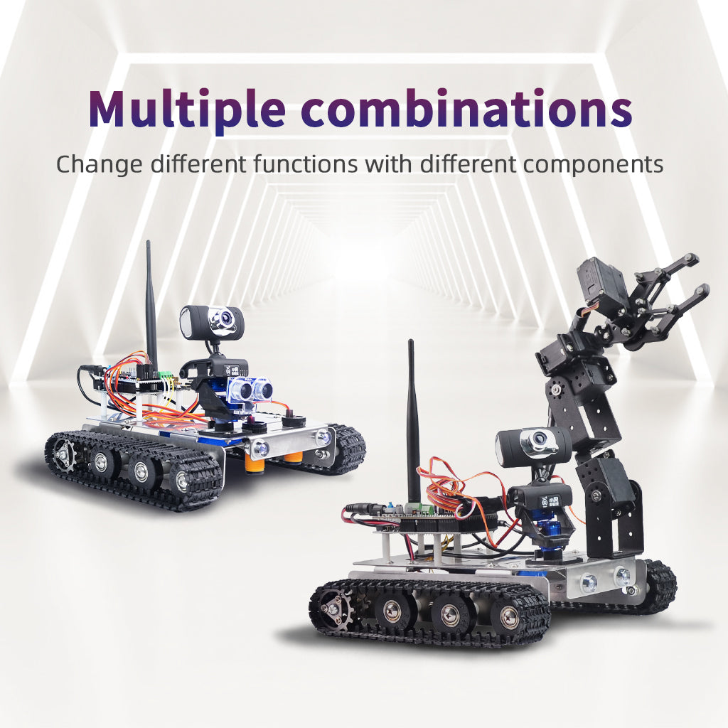 Car Base Robotics Tracked Robot Chassis Smart Car Platform Stainless steel Chassis with