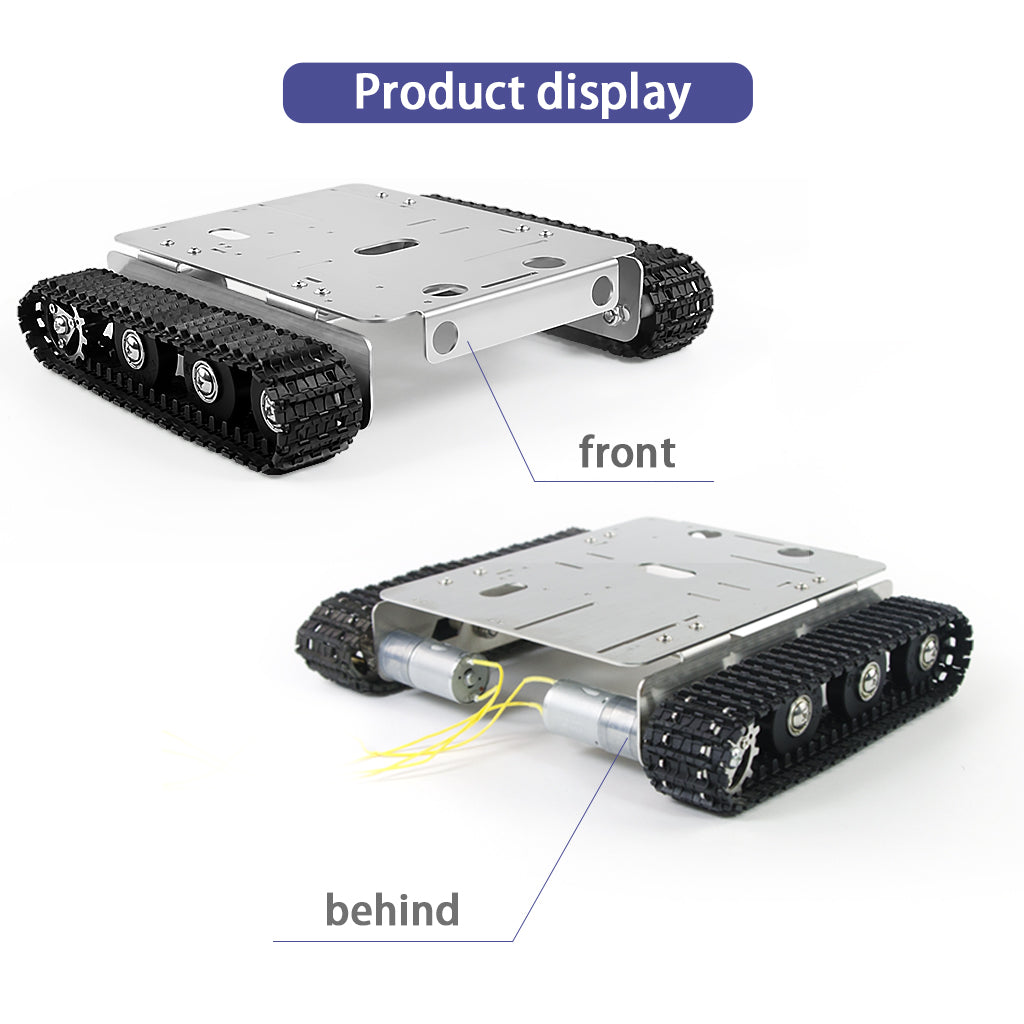 Car Base Robotics Tracked Robot Chassis Smart Car Platform Stainless steel Chassis with