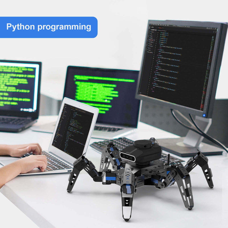 Jestson Nano Phage ROS SLAM Lidar Hexapod Smart Programmable Robot kits support python programming