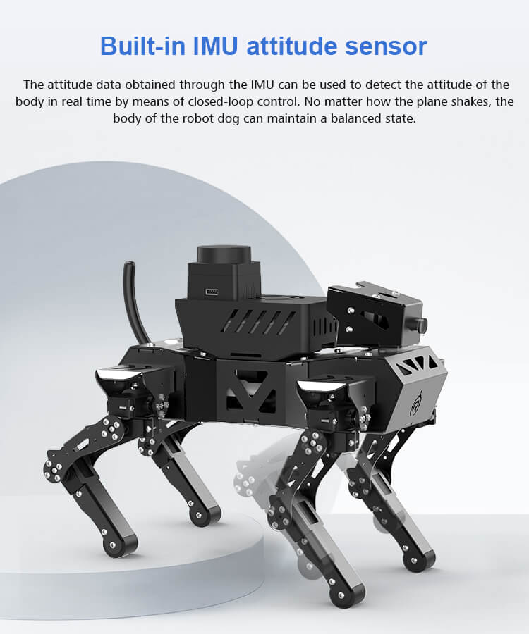 XiaoR GEEK ROS Bionic Quadruped Programmable Smart Corgi Robot dog built-in IMU attitude sensor