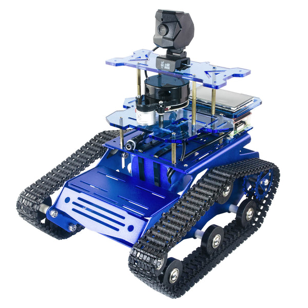 Raspberry Pi 4B4G ROS Laser Lidar Programmable Smart Robot tank car 