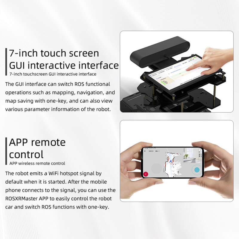 XiaoR GEEK Rapberry Pi ROS mecanum wheel smart programmable lidar robot car