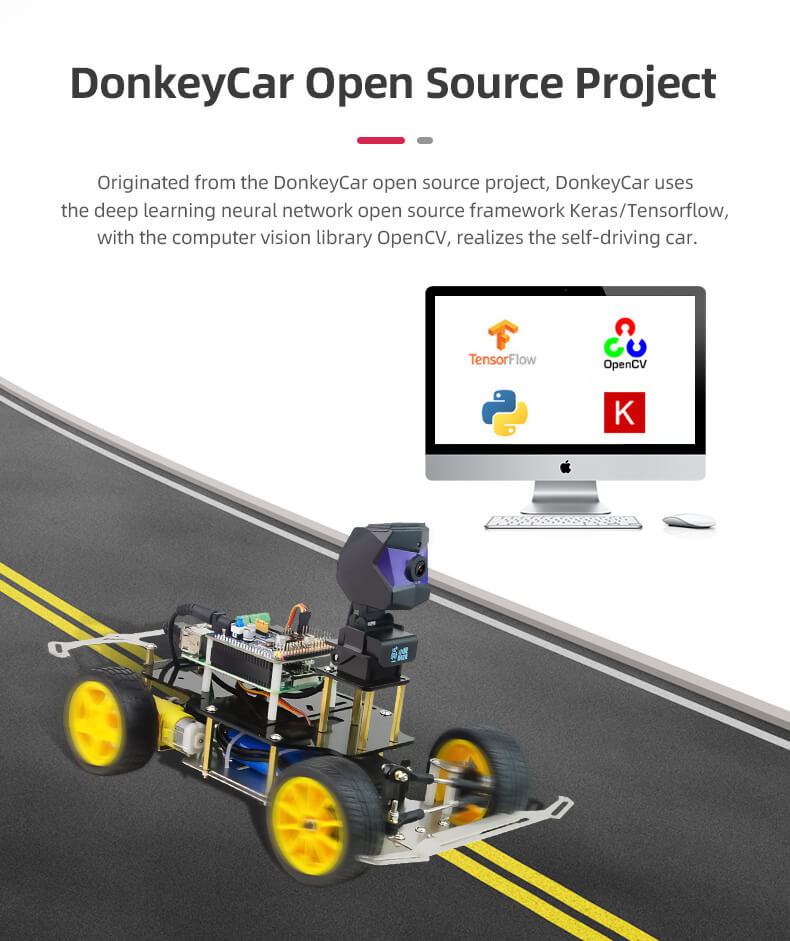 XiaoR Geek XR-F1 Raspberry Pi deep learning Programmable Self Driving