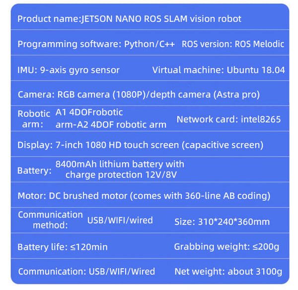 XiaoR GEEK ROS Depth camera programmable visual smart robot with Jetso