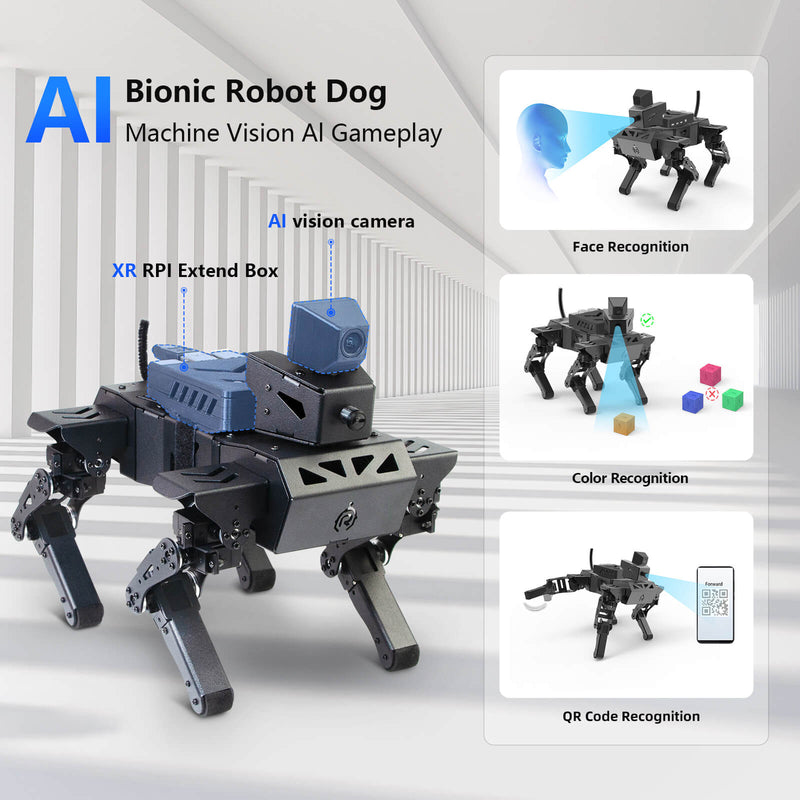 XiaoR GEEK ESP32 Bionic Programmable Smart STEM Educational Robot Dog Kits is an AI bionic robot dog