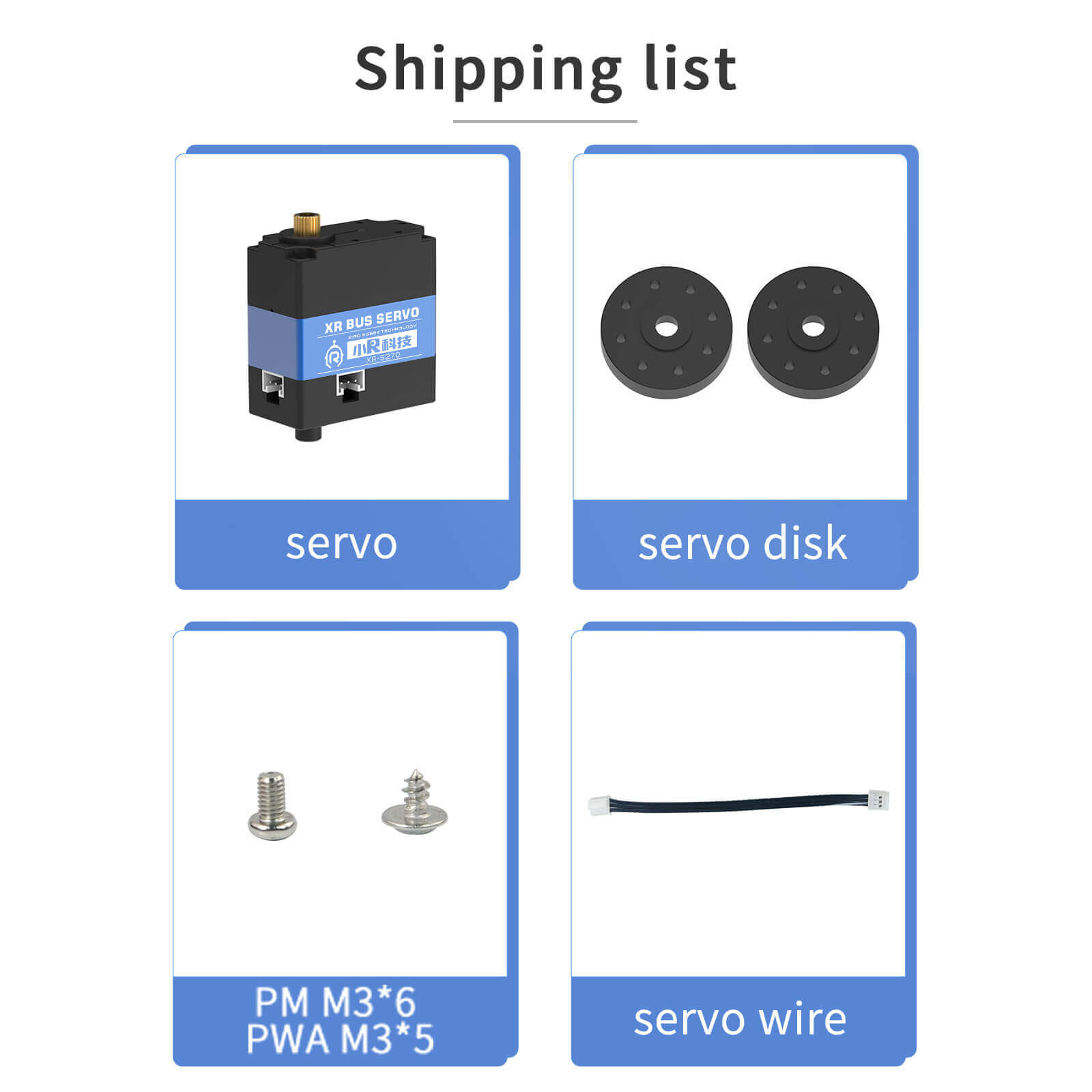 XiaoR GEEK 35KG large torque metal shell serial bus servo XR-S270 serial robot servo